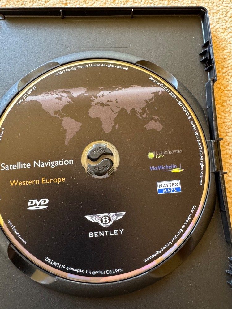 BENTLEY HDD Continental Satellite Navigation Sat Nav Map Update DVD Disc 2013