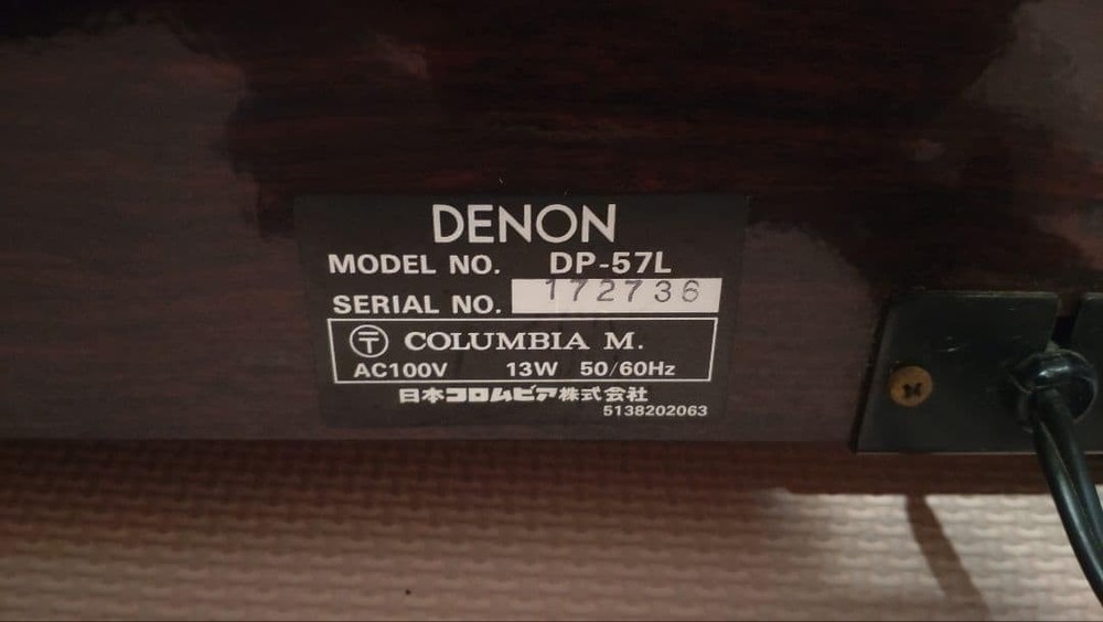 Denon DP-57L Record Player Direct Drive Turntable