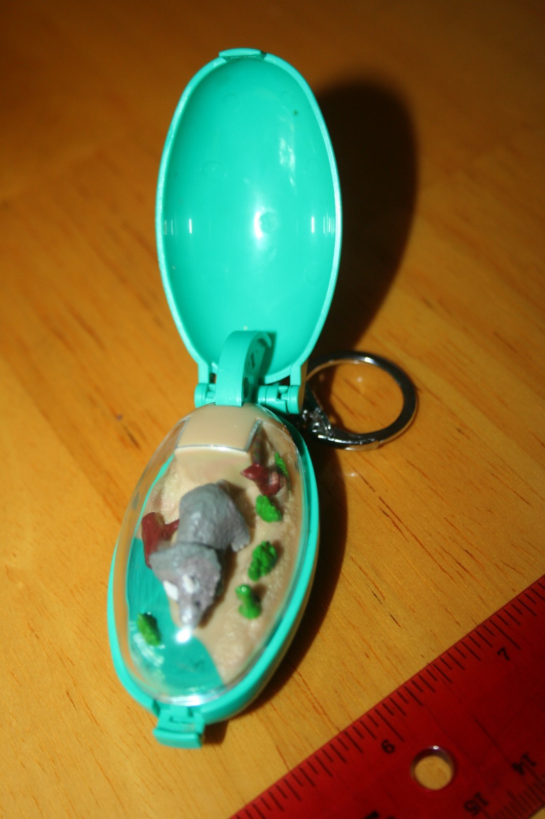 Vintage 1993 Takara My Pet Dino Triceratops Dinosaur Keychain Toy NOT WORKING