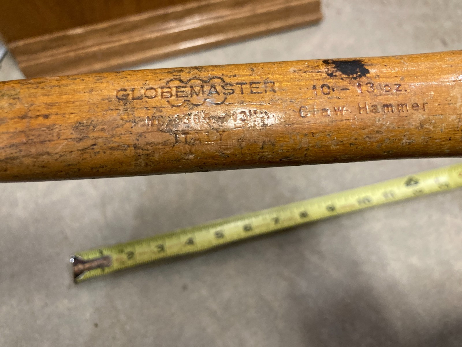 Vintage CRAFTSMAN VANADIUM Oval Logo Curved Claw Hammer Globemaster Handle USA