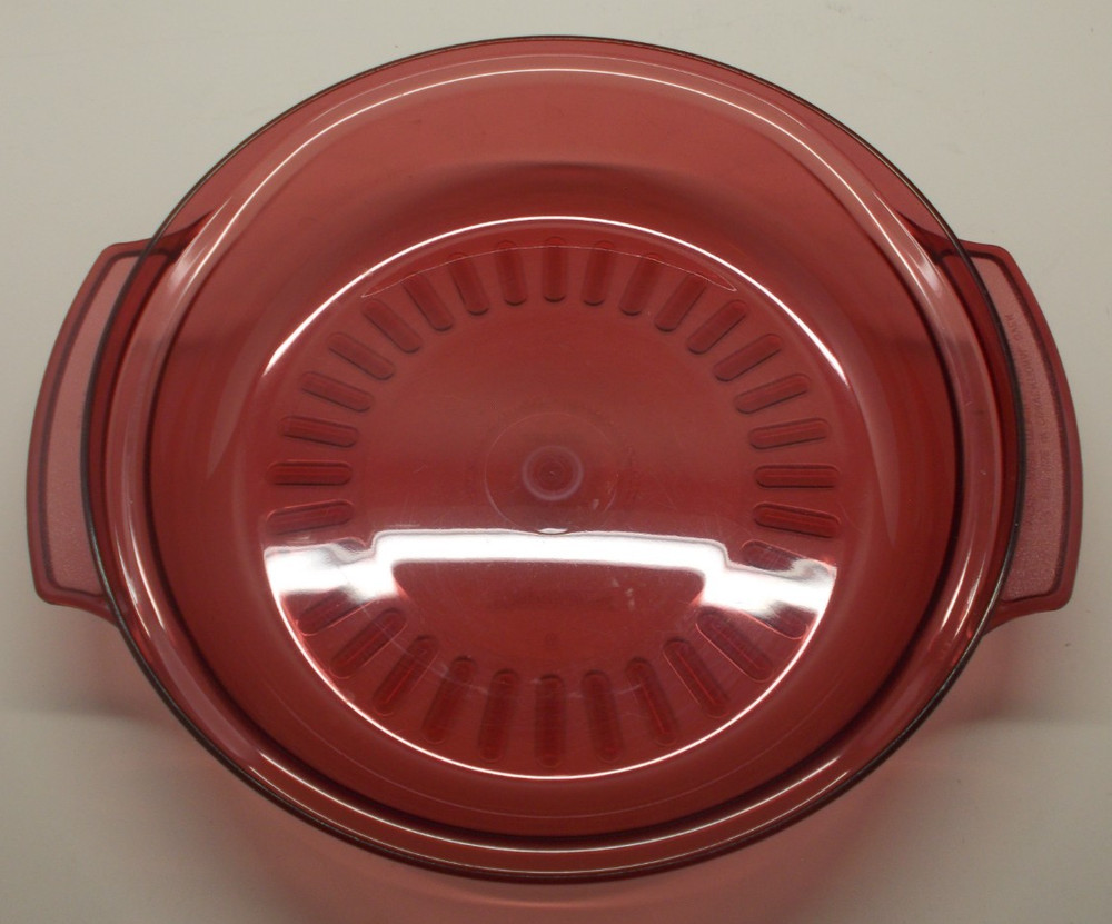 5 Piece Tupperware 2192 Cranberry Red Microwave Stack Cooker Steamer