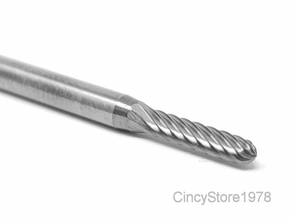 SC41S Cylindrical End SOLID Carbide Burr Bur Cutting Tool Die Grinder Bit 3/32"