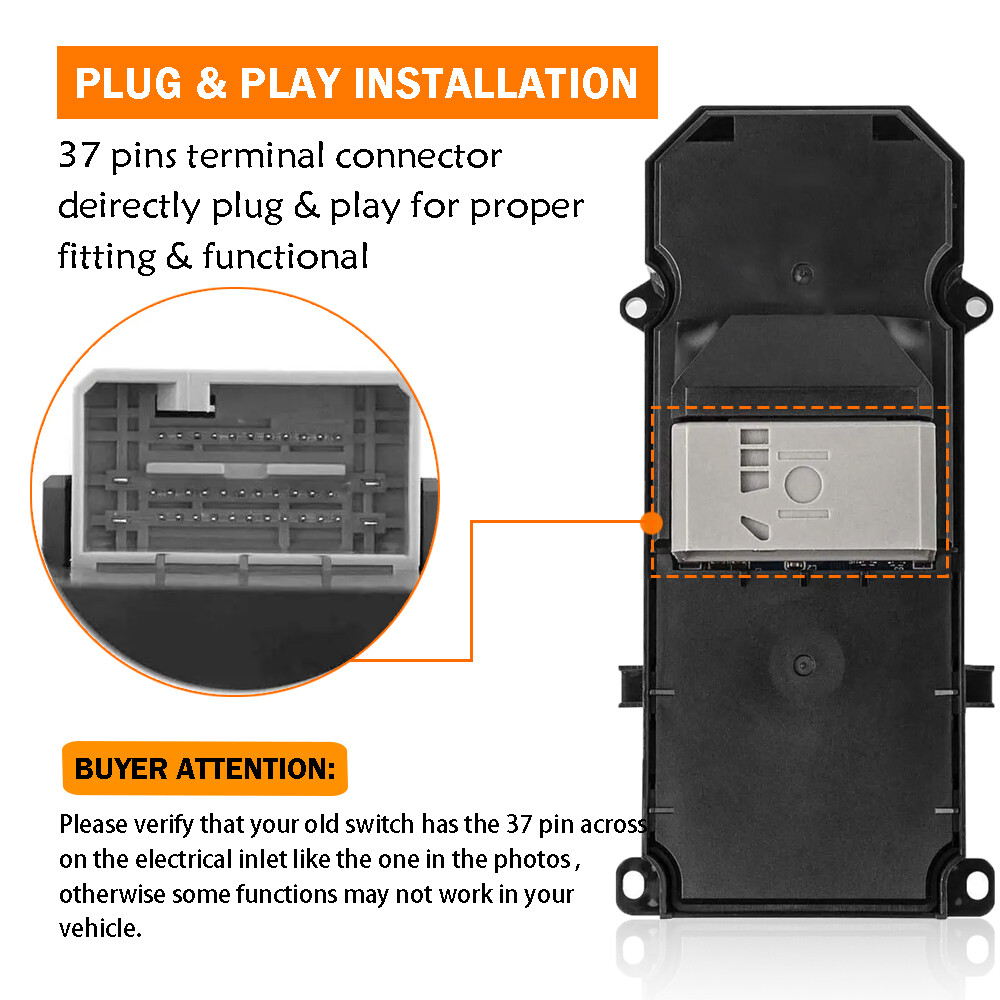 New Driver Left Master Power Window Door Switch For 2008-12 Honda Accord EX&EXL