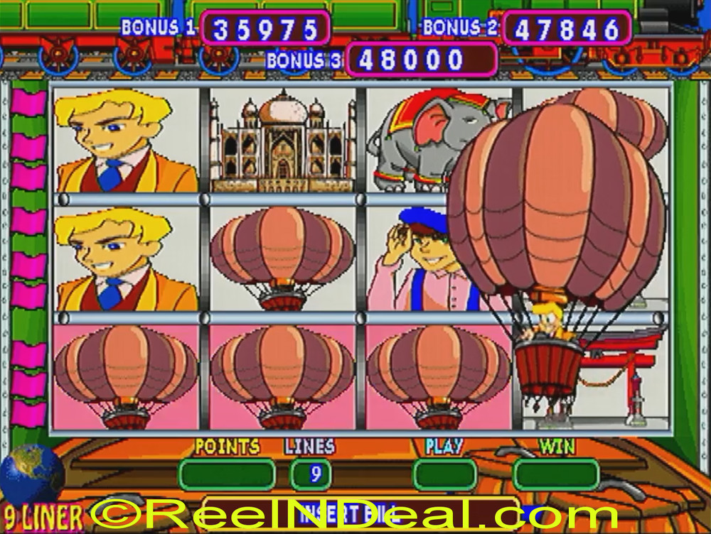 Amcoe Around The World Cherry Master 8-Liner Machine Optional Skill Spin & Hold