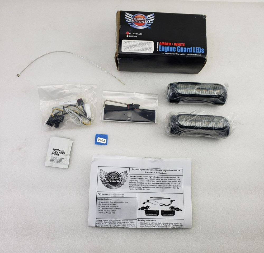 Custom Dynamics Engine Guard LED Gloss Black 2040-2527 / CD-CB-AW-BCM-B