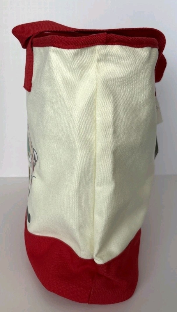 Disney Parks 2025 Christmas Canvas Tote Santa Mickey Minnie WDW Happy Holidays