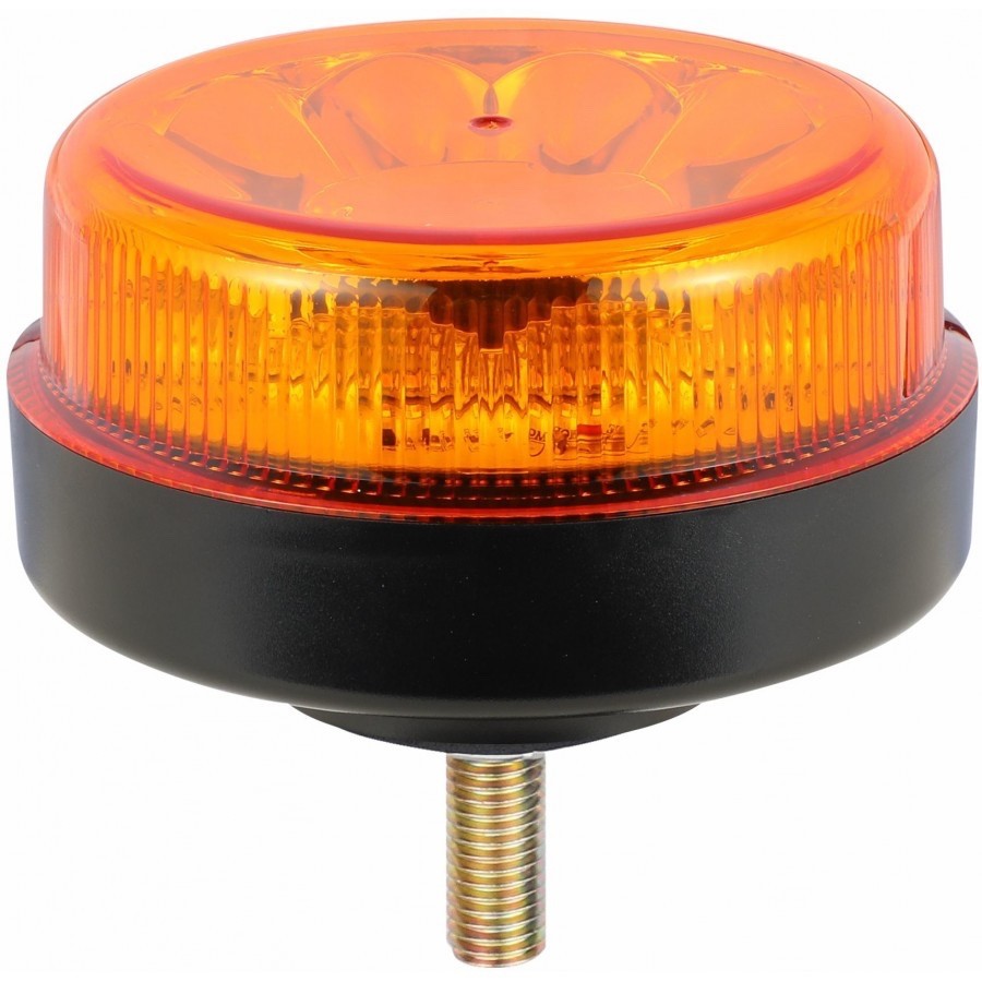 Single Bolt Mount R65 Rotating Flashing Amber LED Strobe Beacon Tractor Digger