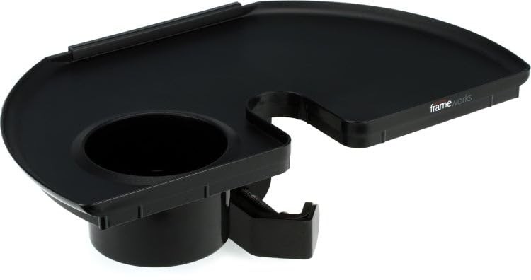 Gator Frameworks Microphone Stand Accessory 12" x 7" Standard Tray, Black