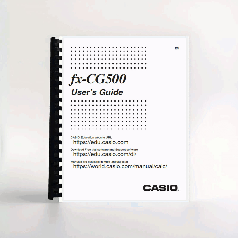 Casio Calculator PRIZM  FX-CG500 User's Guide Manual