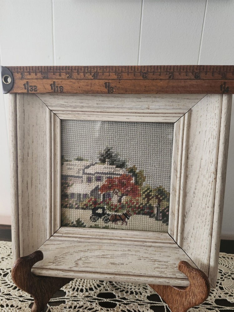 Vintage framed needlepoint.