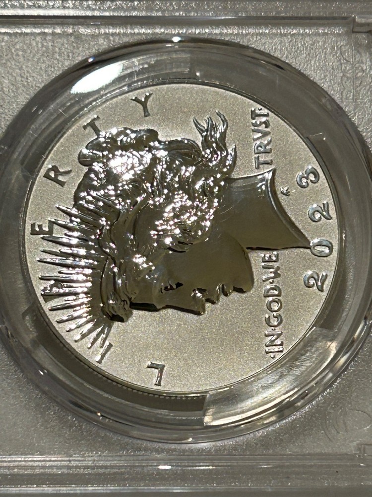 2023 S Peace Silver Dollar Reverse Proof PCGS PR70 FDOI/Flag Label