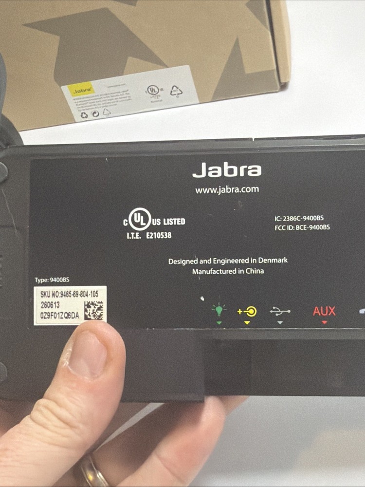 Jabra PRO 9465 Duo Wireless Bluetooth Headset Touch Screen Works Damaged Mic