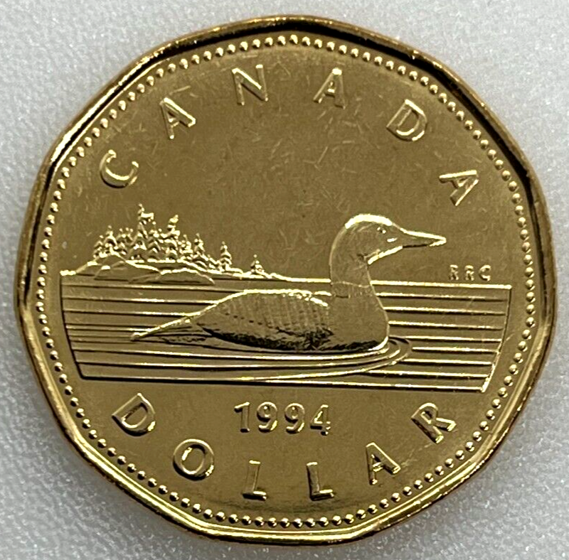 Loonie - 1994 Canada 1 Dollar Coin, UNC