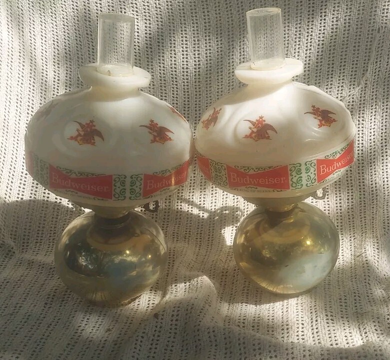 Vintage Budweiser Beer Lights Sconces Plastic