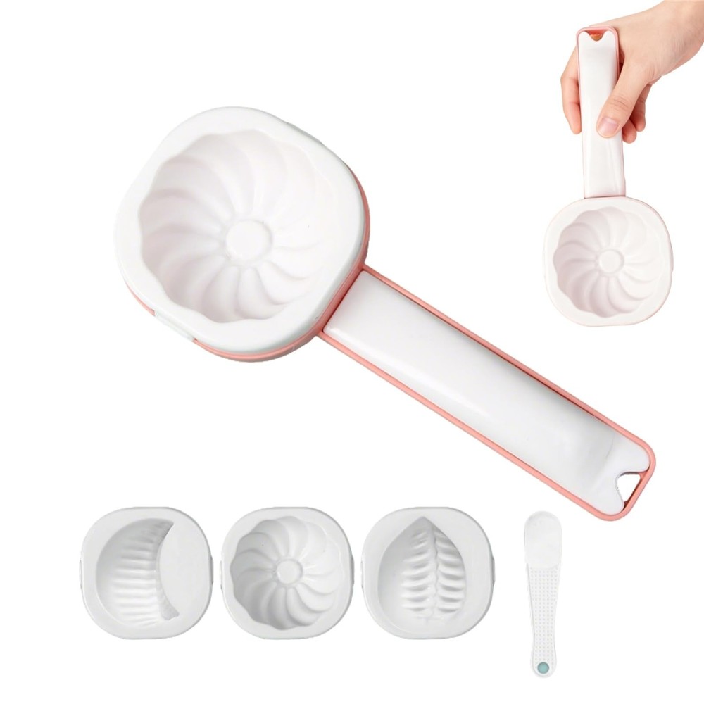 1 PCS Plastic Dumpling Maker Machine & Press 3 Shape Baozi Mold Non Stick