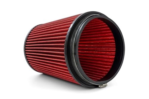 Cold Air Intake Replacement Filter, Premium Washable Clamp-On Air Filter - 5