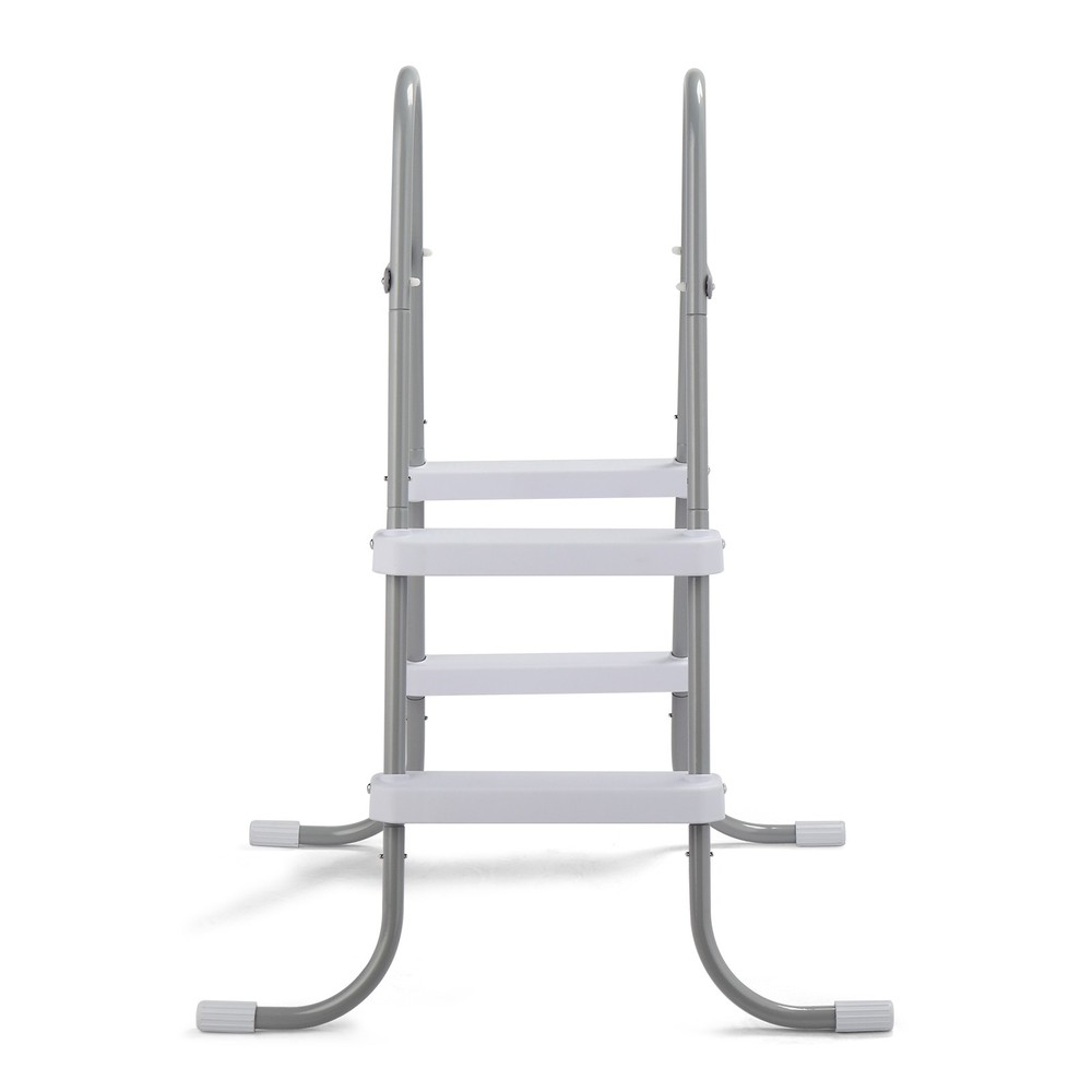 33" 2-Step Pool Ladder, Iron Grey Frame & White Steps, Safety Design