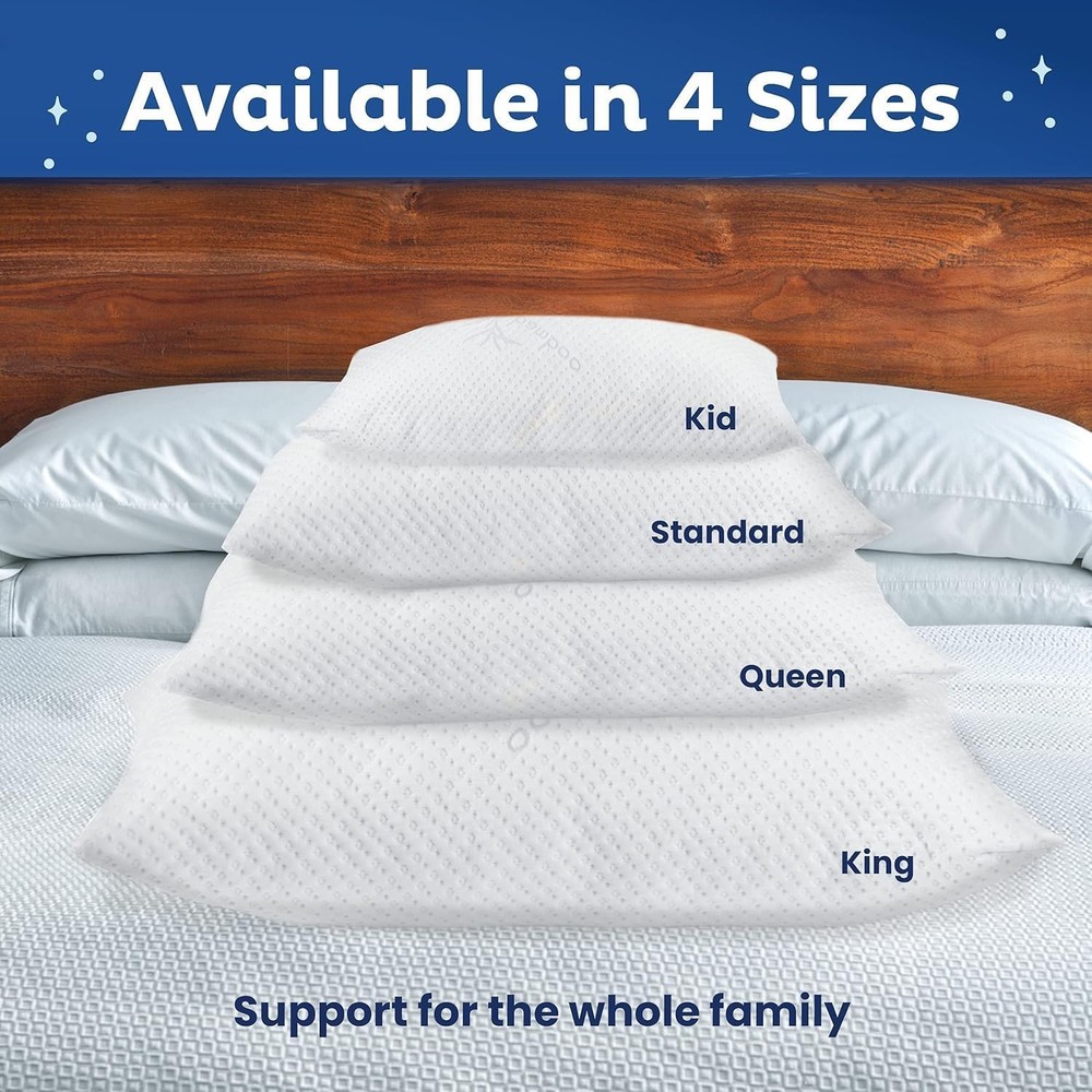 Crumb Memory Foam Pillow Cooling Pillow Sleep Support Standard Size