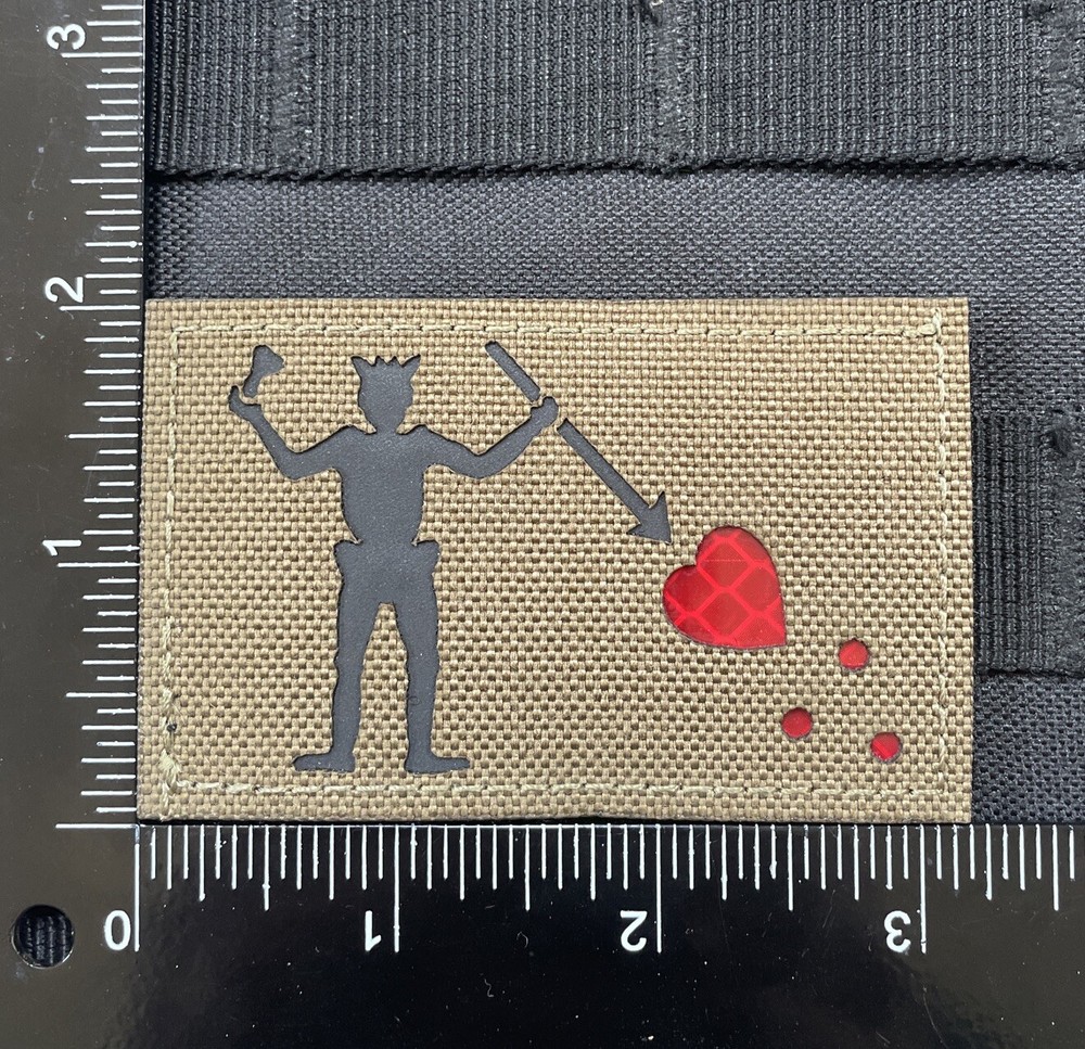 Blackbeard Pirate navy Seal DEVGRU Tactical morale IR Patch Hook Loop 3.2” Tan
