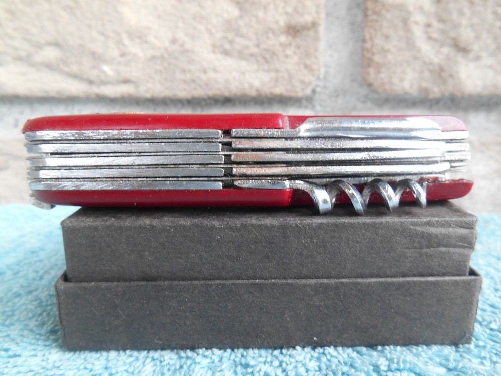MULTI TOOL Pocket Knife 13 Functions Red Stainless China FOR US ROBOTICS.