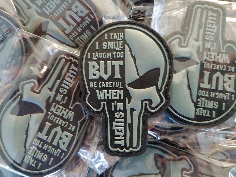 MORALES SILENT SCULL - PUNISHER - 3D PVC PATCH - LOW VISIBILITY