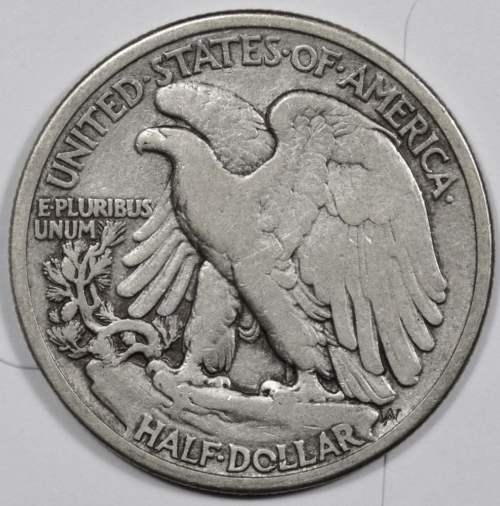 1916-d Walking Liberty Half. Fine. 207696