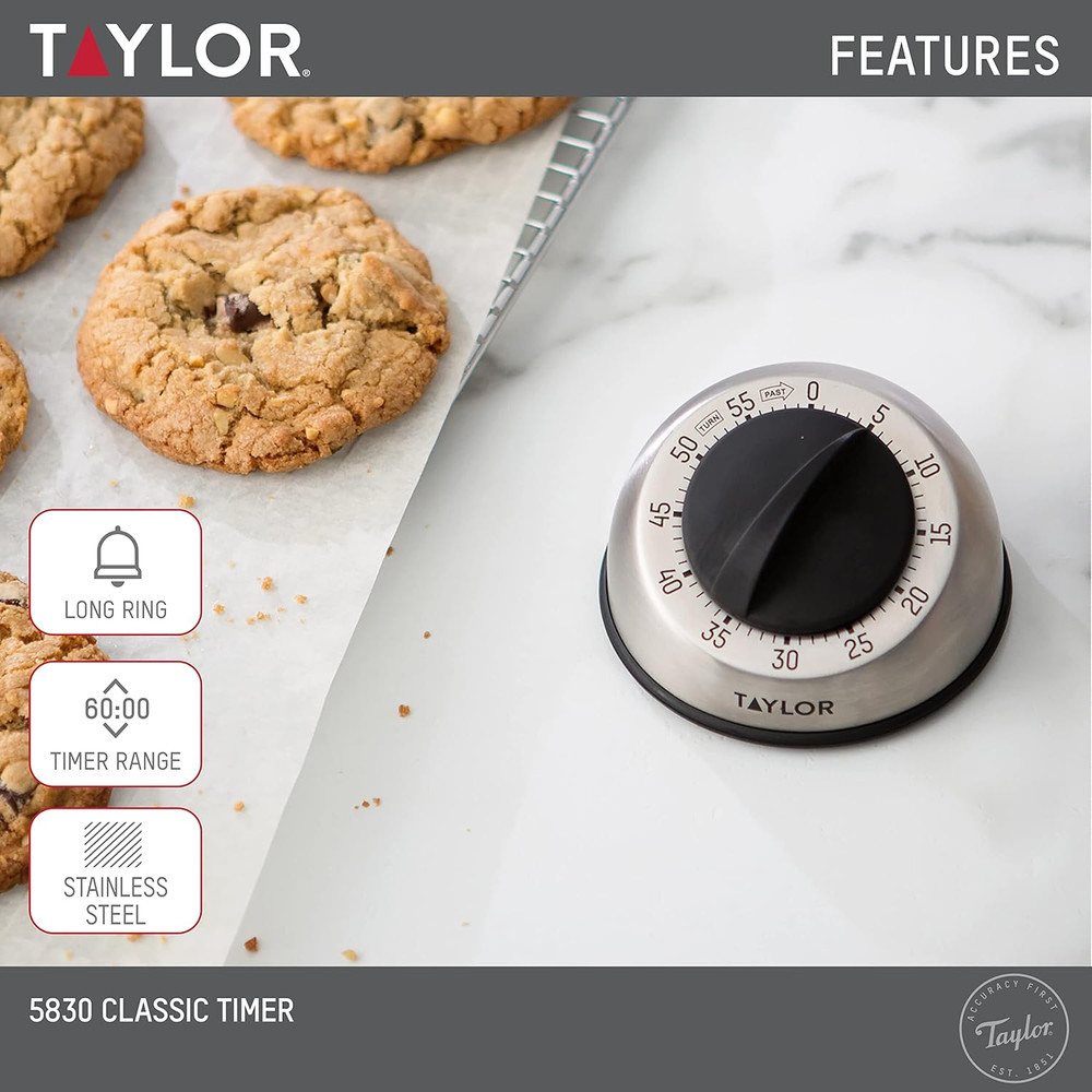 RA14276 Mechanical Stainless Steel Timer for School, Learning, Projects, and Kit