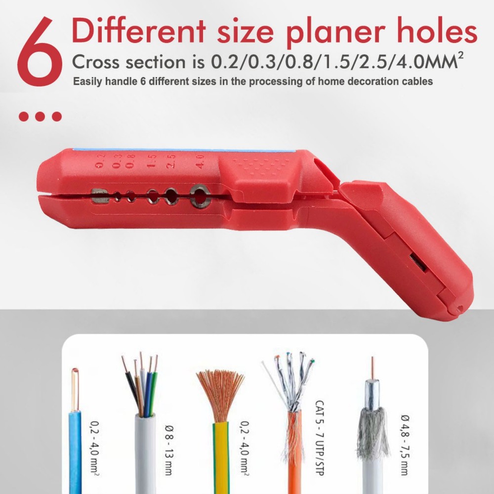 Electrical Wire Stripper Portable for Sheath Removal on Coax Data Round Cables
