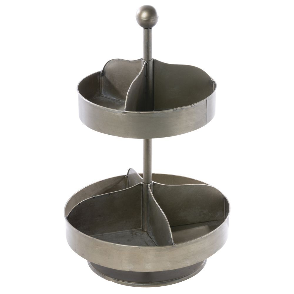 2-Tier Countertop Rotating Hardware Bin