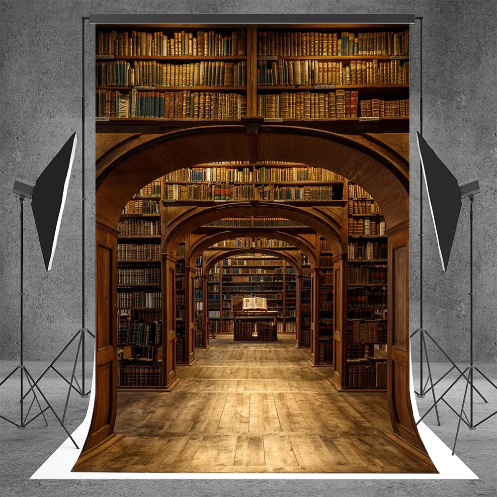 5X7ft Wizard School Backdrop Magic Library Photography Background for Portrai...