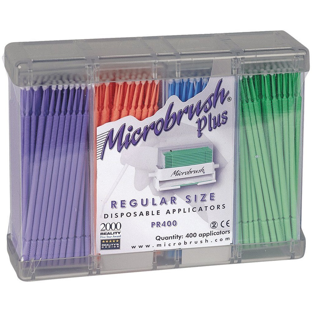 Microbrush PR400 Plus Dispenser Series Mico Applicators Regular Assorted 400/Pk