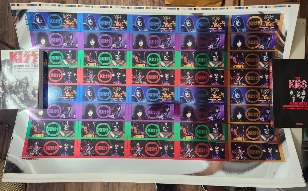 KISS SUPER RARE Uncut Series 2 Foil Chase Card Sheet F7- F14 With 10 Sets COOL!