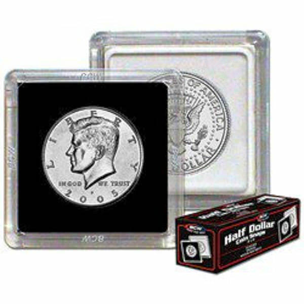 BCW 2x2 Premium Snaplock Coin Holders for Half Dollar 30.6mm 25 pack