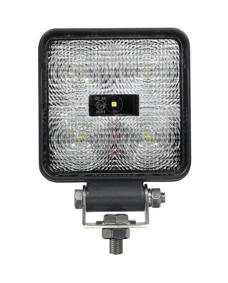 8159 LED 4" Square 5 Diode Clear Lens, Black Stud Hardwired Stripped Work Light