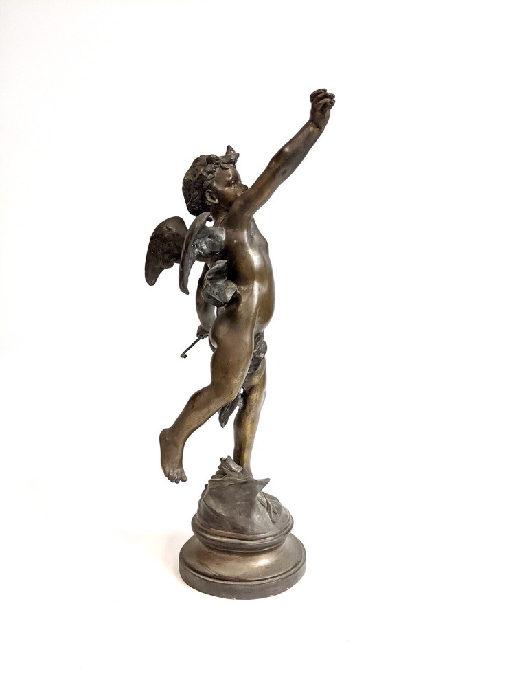 20th century bronze cupid statue