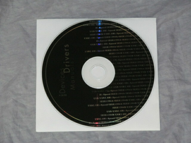 Devices Drivers Manuals v08.03 USB Firewire Software Disc
