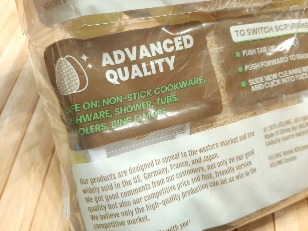 12 PACK Helime Heavy Duty Dishwand Refills ~ Plant Based