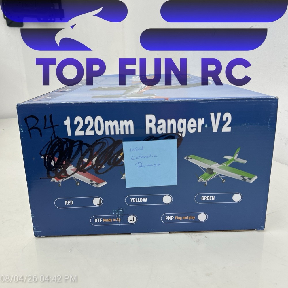 FMS RANGER 1220MM V2 RTF AIRPLANE RTF RED (SCRATCH & DENT)