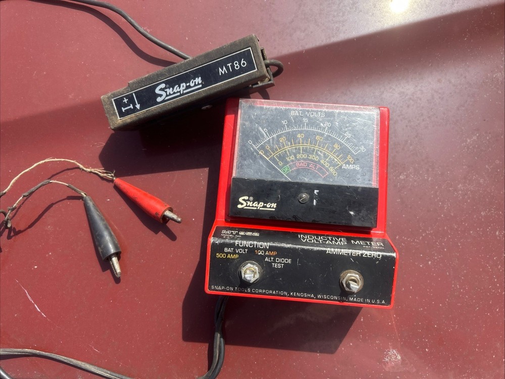 Vintage Snap-On Inductive Volt-Amp Meter MT 952, UNTESTED