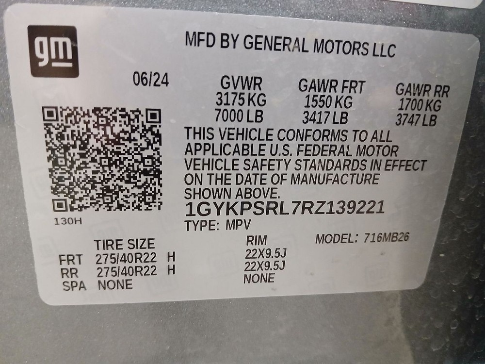 2024 Cadillac Lyriq Rear Camera/Projector 3002009