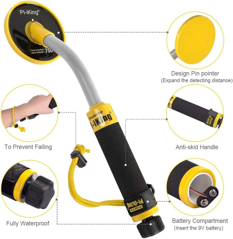 Lightweight Underwater Metal Detector - High Sensitivity with Adjustable Length