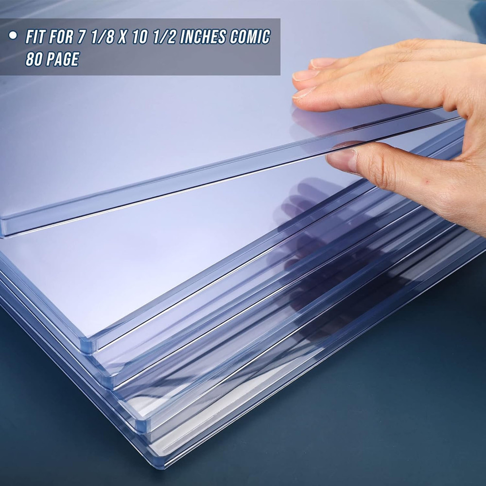 Zonon 5 Set Comic Book Display Case Set, Include Comic Book Sleeves and Clear Pl