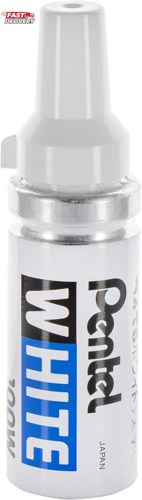 Pentel Permanent Marker, White, Broad Point, 1 Pack (100W)