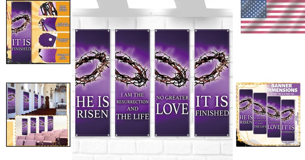 Inspirational Easter Banner Pack - Church Event Decor