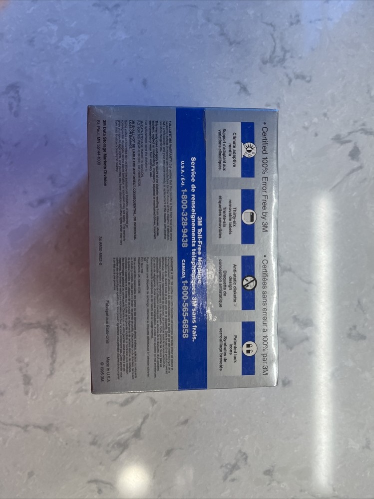 3M High Density DS, HD Diskettes 3.5” NEW SEALED 3 PACK