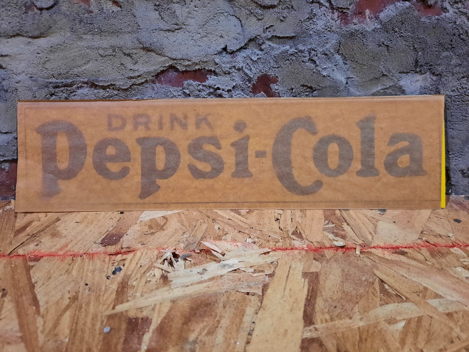 NEW OLD STOCK NOS TIN METAL DRINK PEPSI COLA CHAS W. SHONK CHICAGO TACKER SIGN