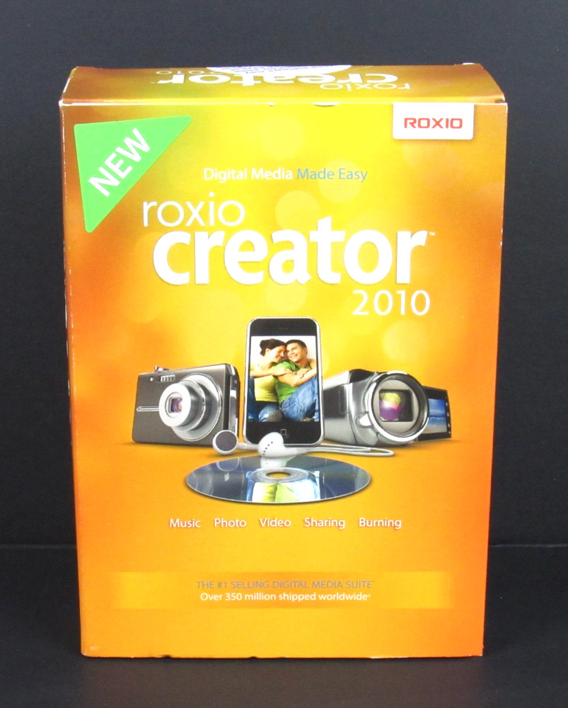 Roxio Creator 2010 Windows XP/Vista Video Capture Convert Software New Sealed