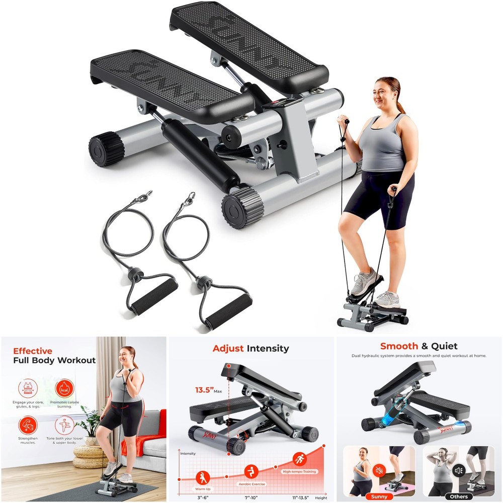 Mini Stepper Exercise Machine Stair Step Workout Resistance Band Over 300lb
