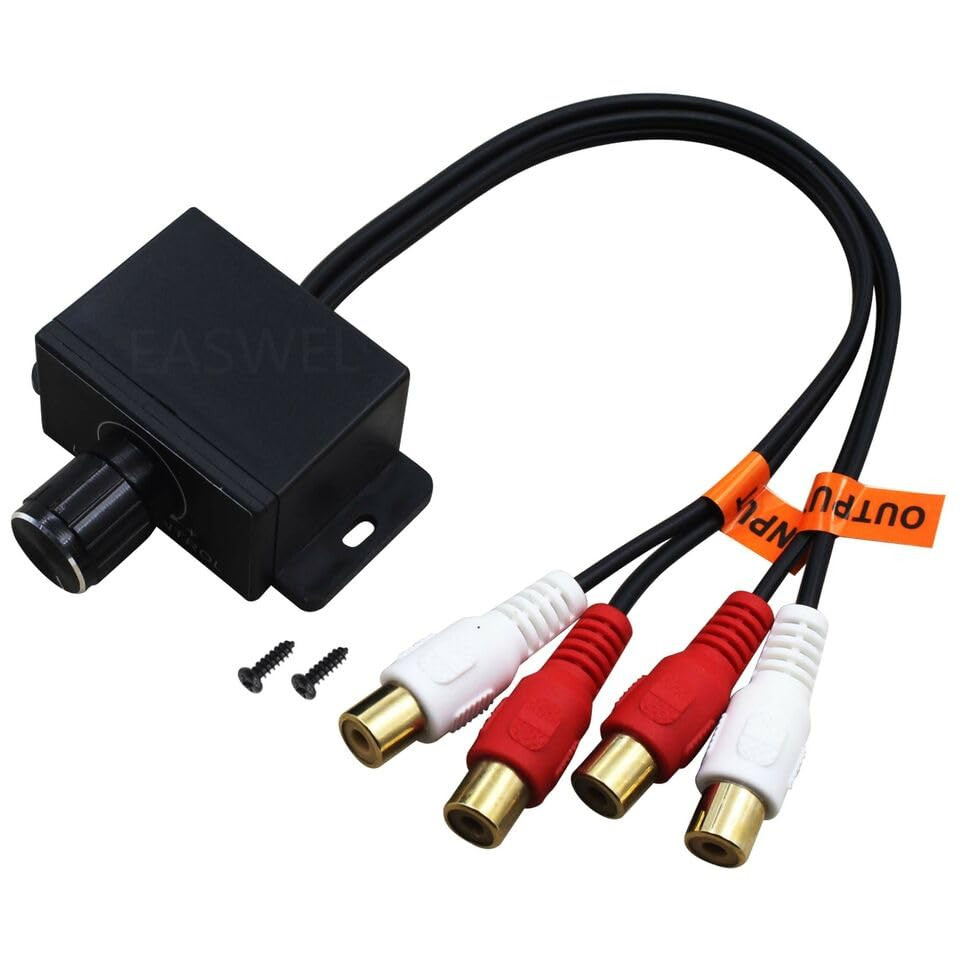 Audio RCA Inline Signal Line Level Remote Volume Controller Gain Knob