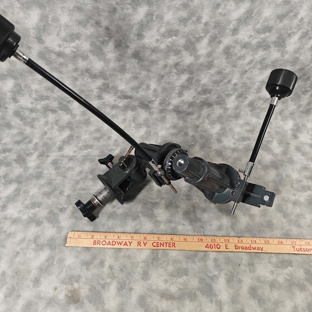 EQ Equatorial Telescope Mount Head w Setting Circles + 2 Slow Motion Cables RA